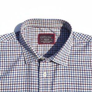 Untuckit Plaid Button Down Shirt - Medium Slim Fit
